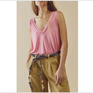 We The Free Moon Dance Tank Top In Rose Size Small